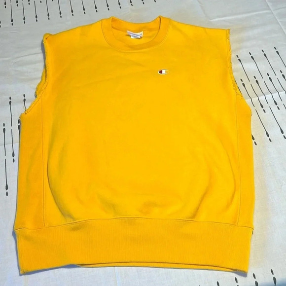 Champion Other - Champion Bright Yellow Sleeveless SweatShirt. Size  Large.